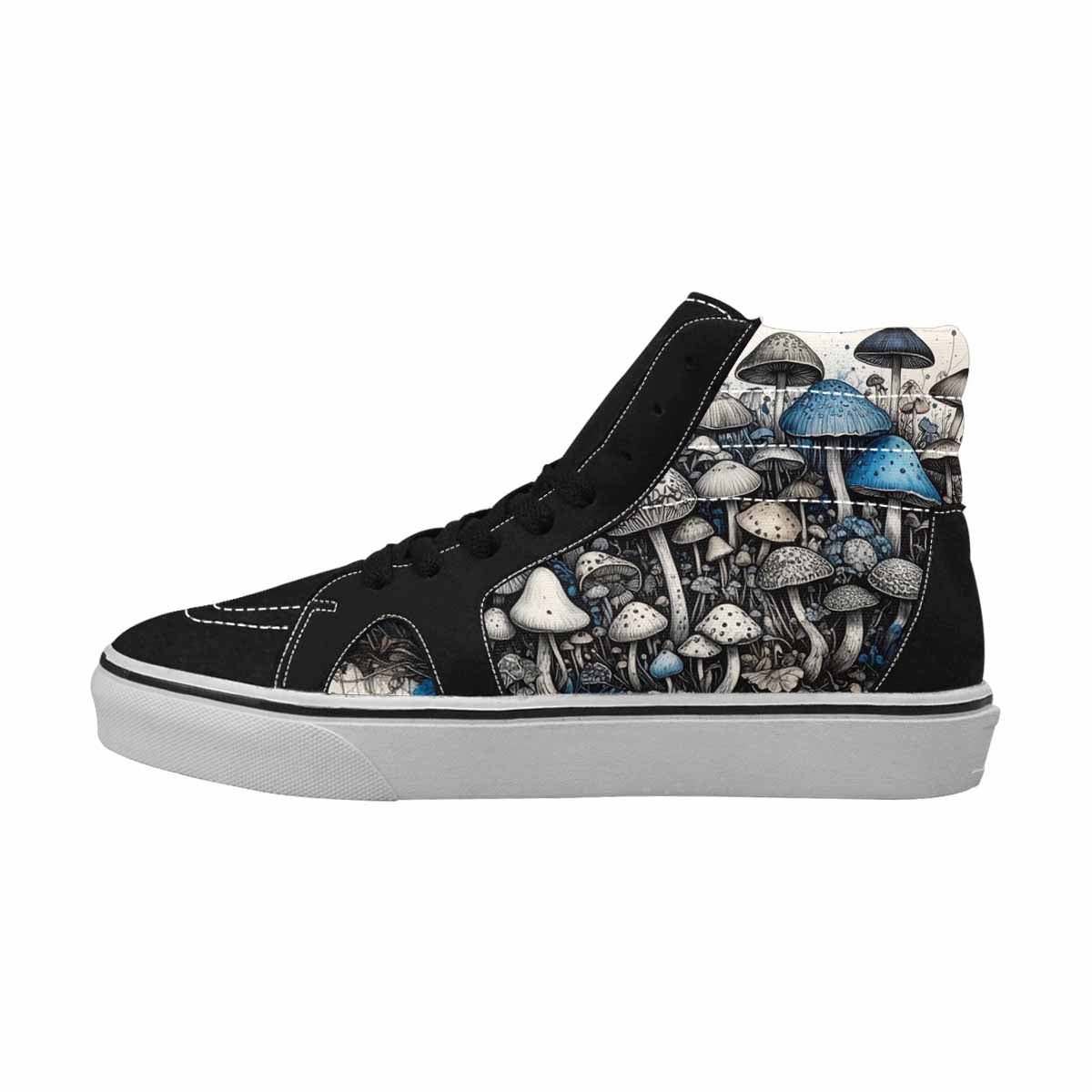 MEN'S Mushrooms (general) High Top Canvas Wallpaper Art Sneakers