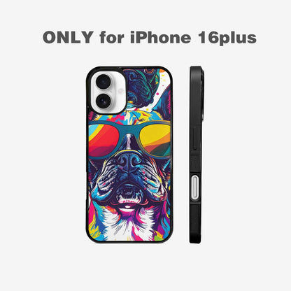 iPhone 16 Plus Case — French Bulldog Pop Art Pattern, Custom Phone Case