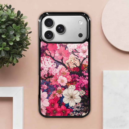 iPhone 17 Pro Max Case — Cherry Blossom Branch Pattern Original Art, Custom Print Case Cover