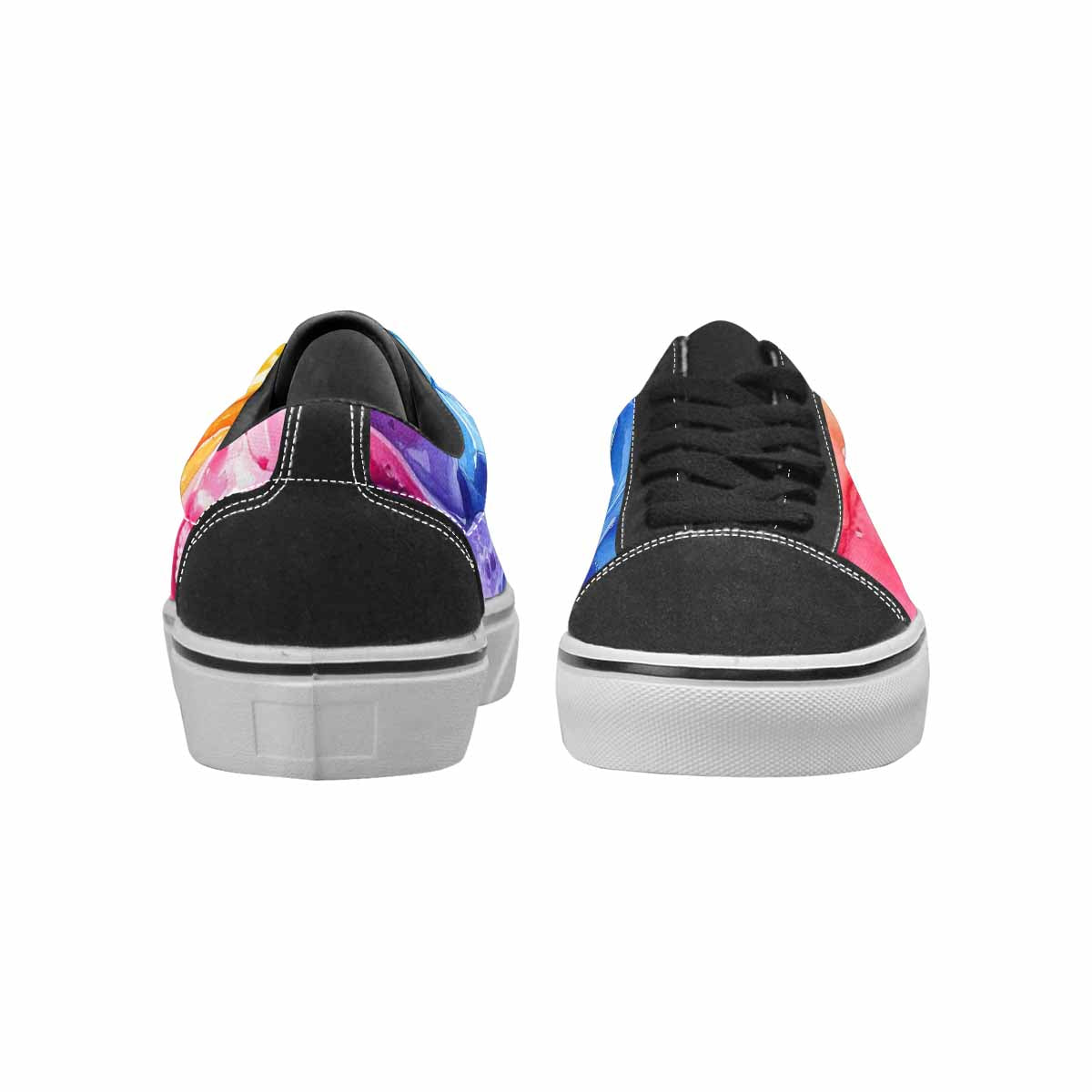 WOMEN'S Melting Icecream Collage Canvas Lace-Up Vibrant Chaos Sneakers
