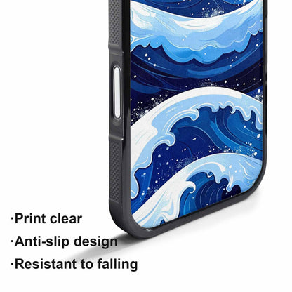 iPhone 17 Air Case — Glossy Winter Wave Seamless Cartoon Cute, Custom Phone Case