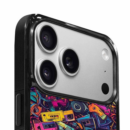 iPhone 17 Pro Case — Retro Cassette Tape Pattern Hundreds Retro, Custom Phone Case