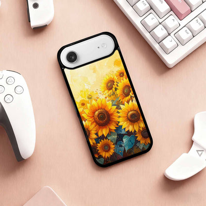 iPhone 17 Air Case — Full Color Vibrant Sunflower Burst Floral, Custom Art Phone Cover