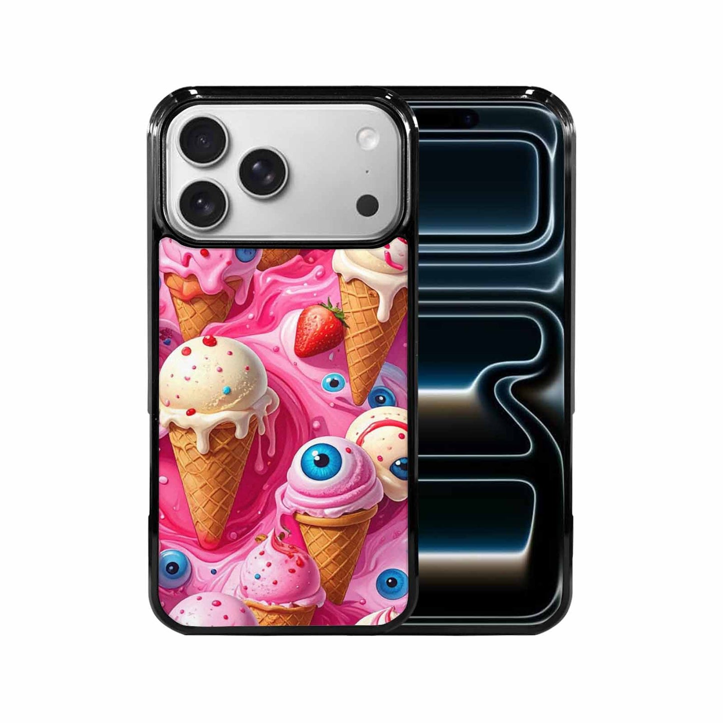 iPhone 17 Pro Max Case — Melted Strawberry Ice Original Art, Personalized Phone Case