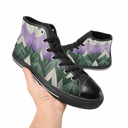 MEN'S Genderqueer Flag Color High Top Canvas Grunge Custom Sneakers