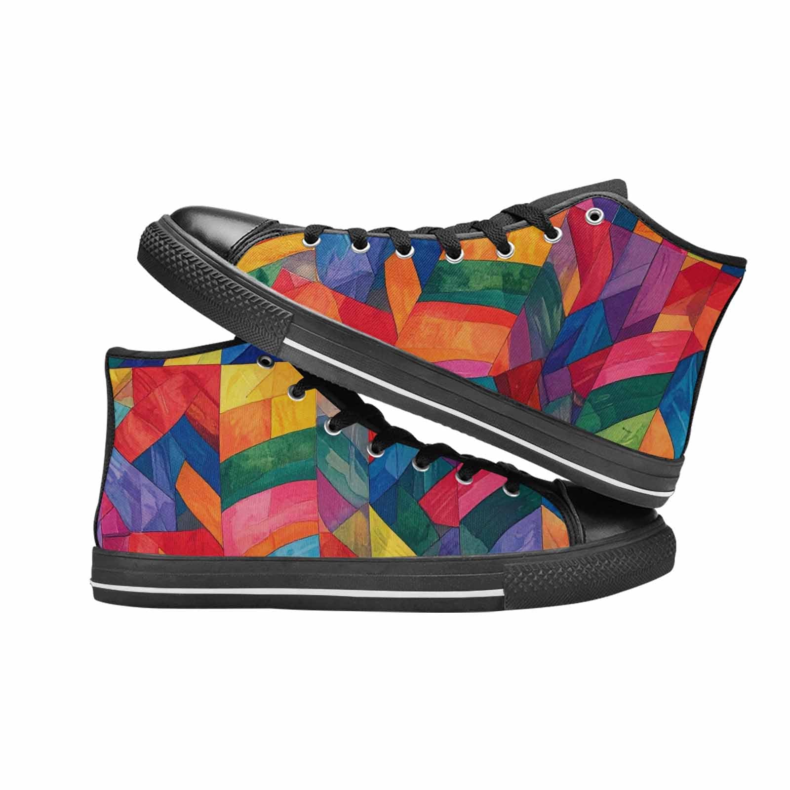 MEN'S Transgender Flag Color High Top Canvas Dreamcore Custom Shoes