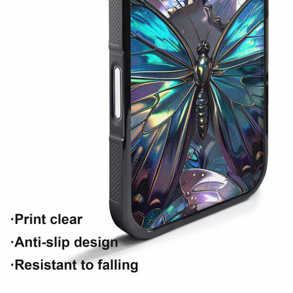iPhone 17 Air Case — Iridescent Zodiac Butterfly Original Art, Custom Phone Case