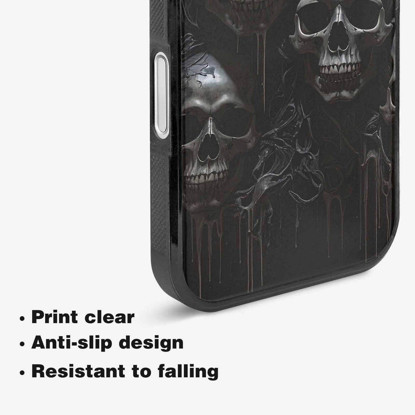iPhone 16 Plus Case — Grey Dark Black And Grey Tones, Custom Print Case Cover