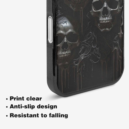 iPhone 16 Plus Case — Grey Dark Black And Grey Tones, Custom Print Case Cover