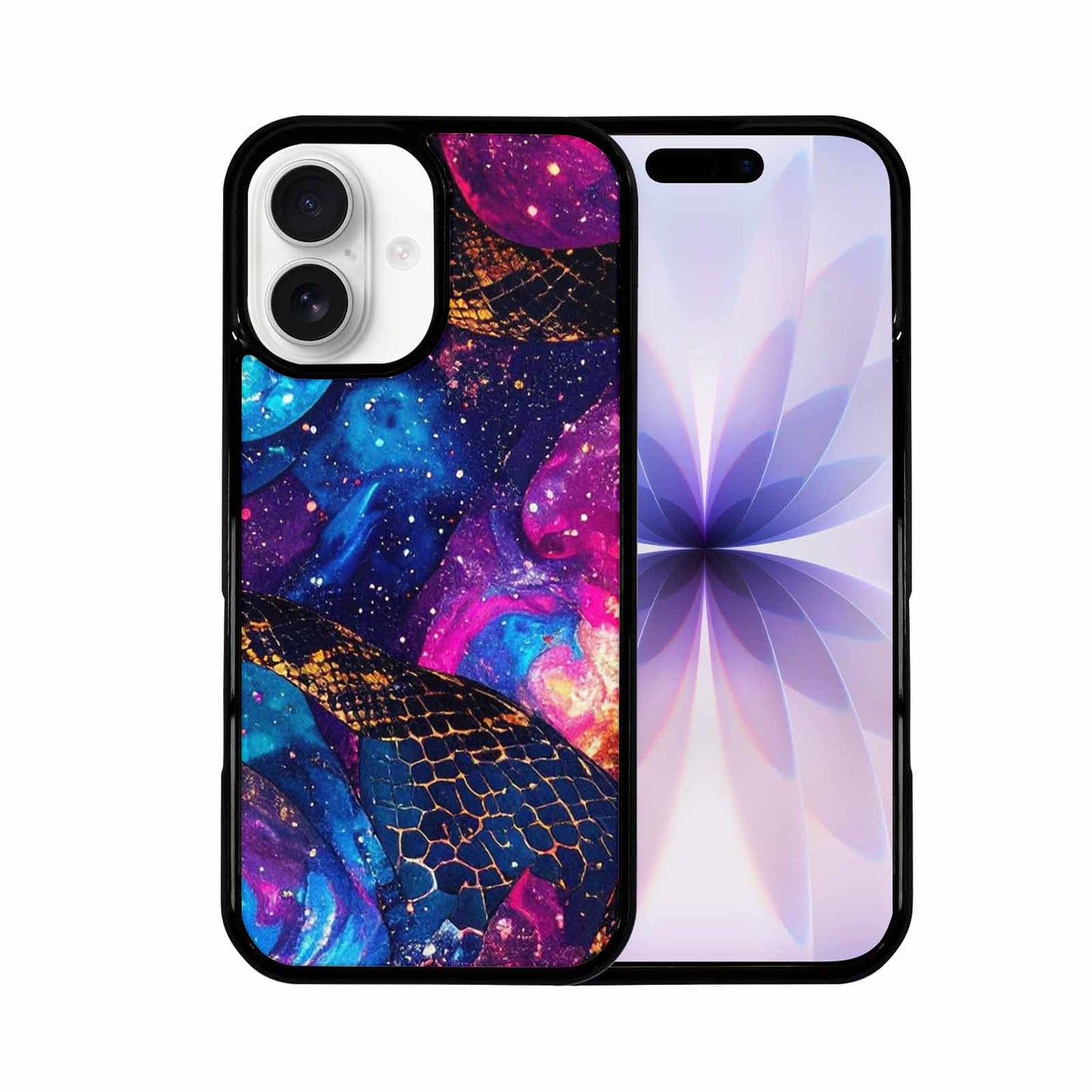 iPhone 17 Case — Galaxy Snake Print Galaxy Space, Custom Art Phone Cover