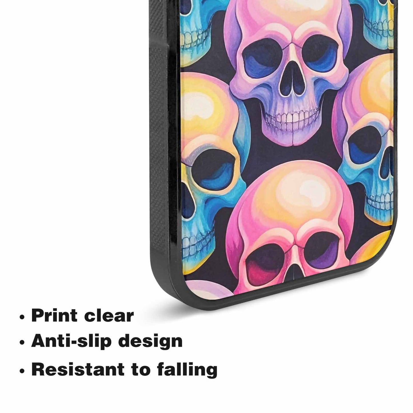 iPhone 15 Plus Case — Dripping Candy Skulls Custom, Unique Phone Case Design
