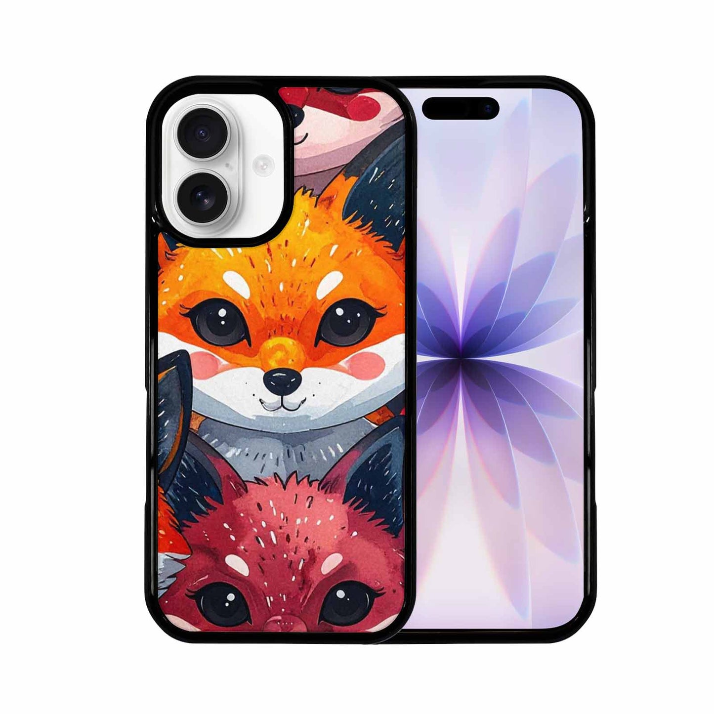 iPhone 17 Case — Watercolor Kawaii Fox Watercolor Abstract, Custom Printed Phone Case