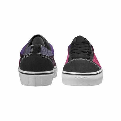 MEN'S Asexual Flag Color Canvas Lace-Up Surreal Custom Sneakers