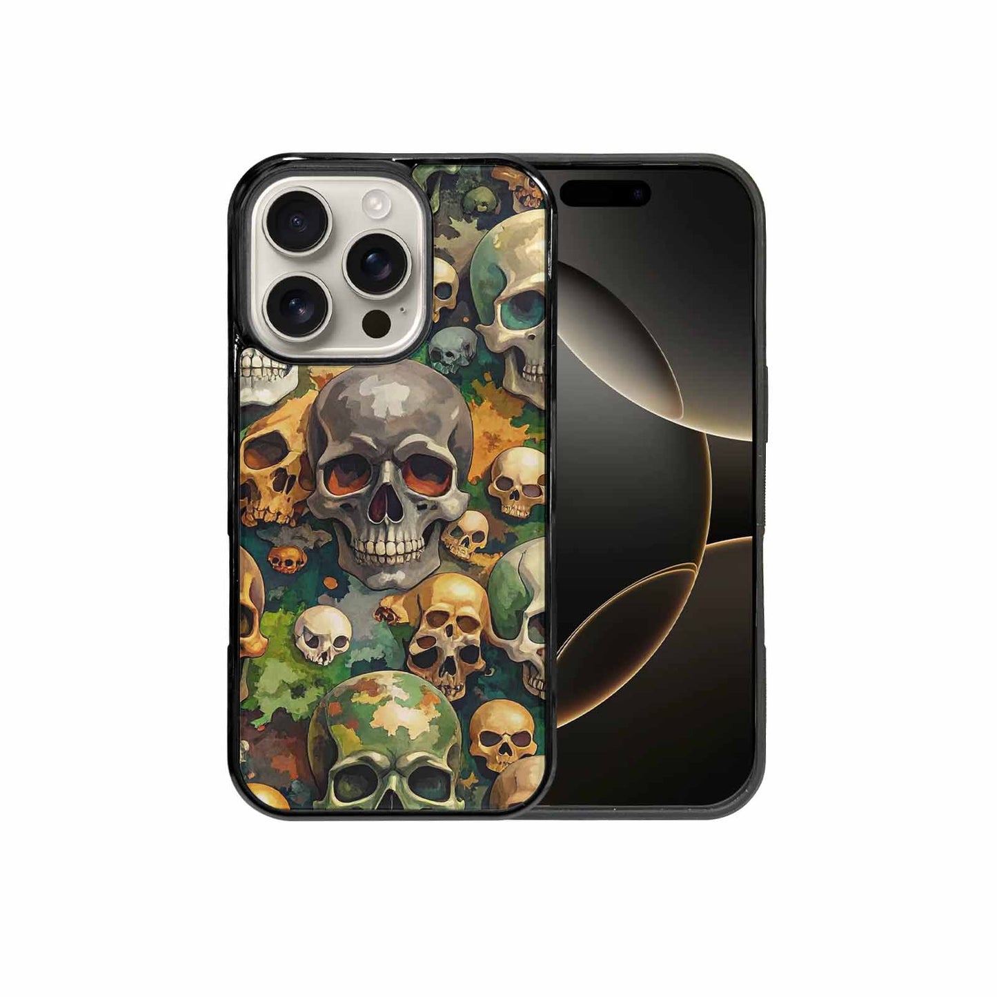 iPhone 16 Pro Case — Skulls Camoskulls Pattern Hu Avd, Personalized Phone Case