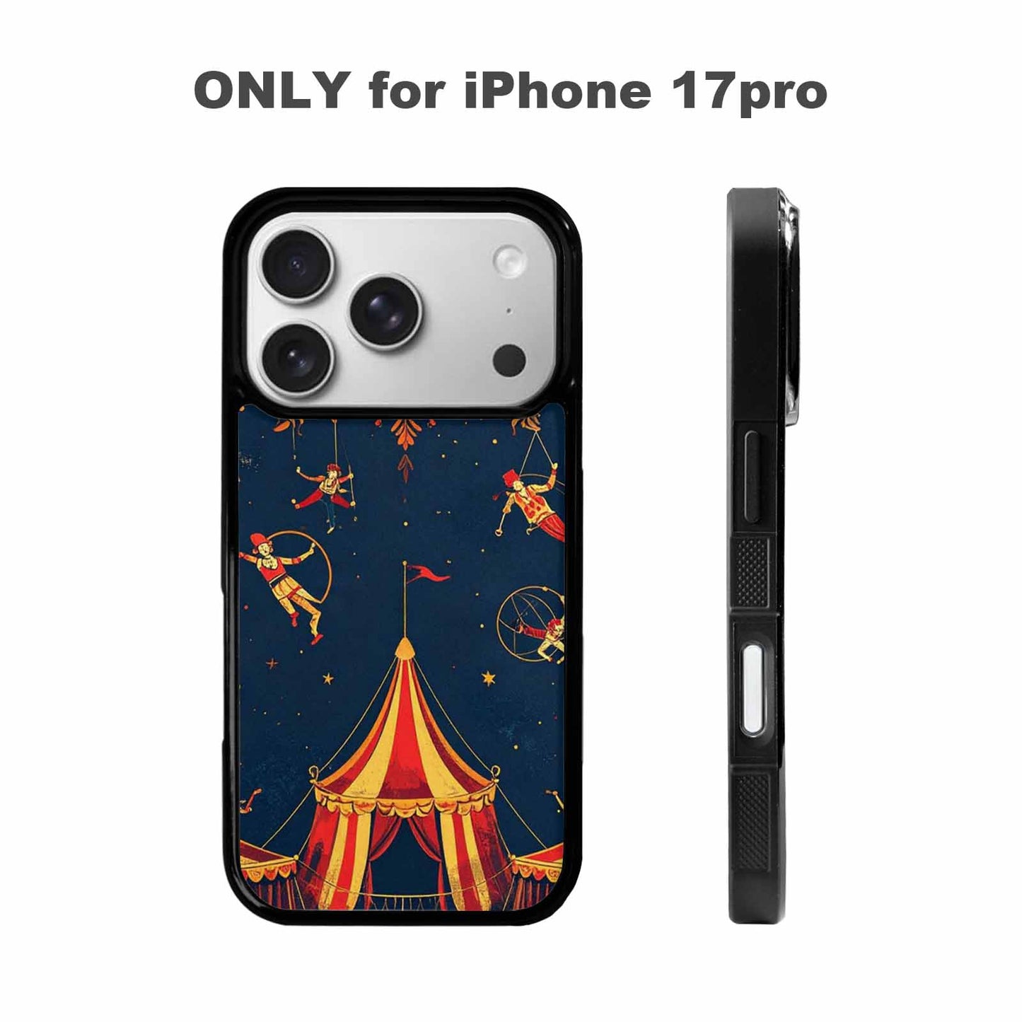 iPhone 17 Pro Case — Vintage Circus Art Pattern Retro Vintage, Personalized Phone Case