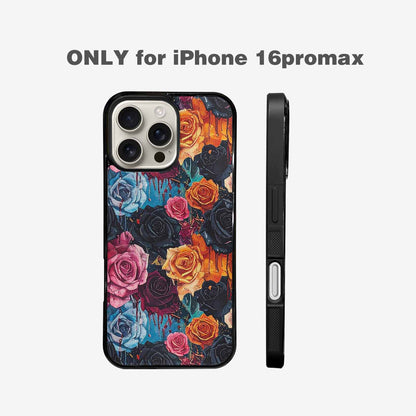 iPhone 16 Pro Max Case — Gothic Rose Gothic Roses Pattern Hundreds, Custom Printed Phone Case