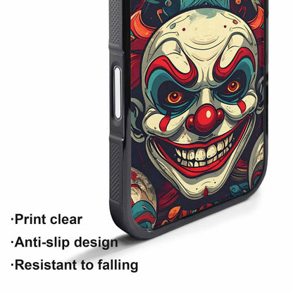 iPhone 17 Pro Case — Evil Circus Heads Faces Overlapping Cartoon, Original Design Phone Case