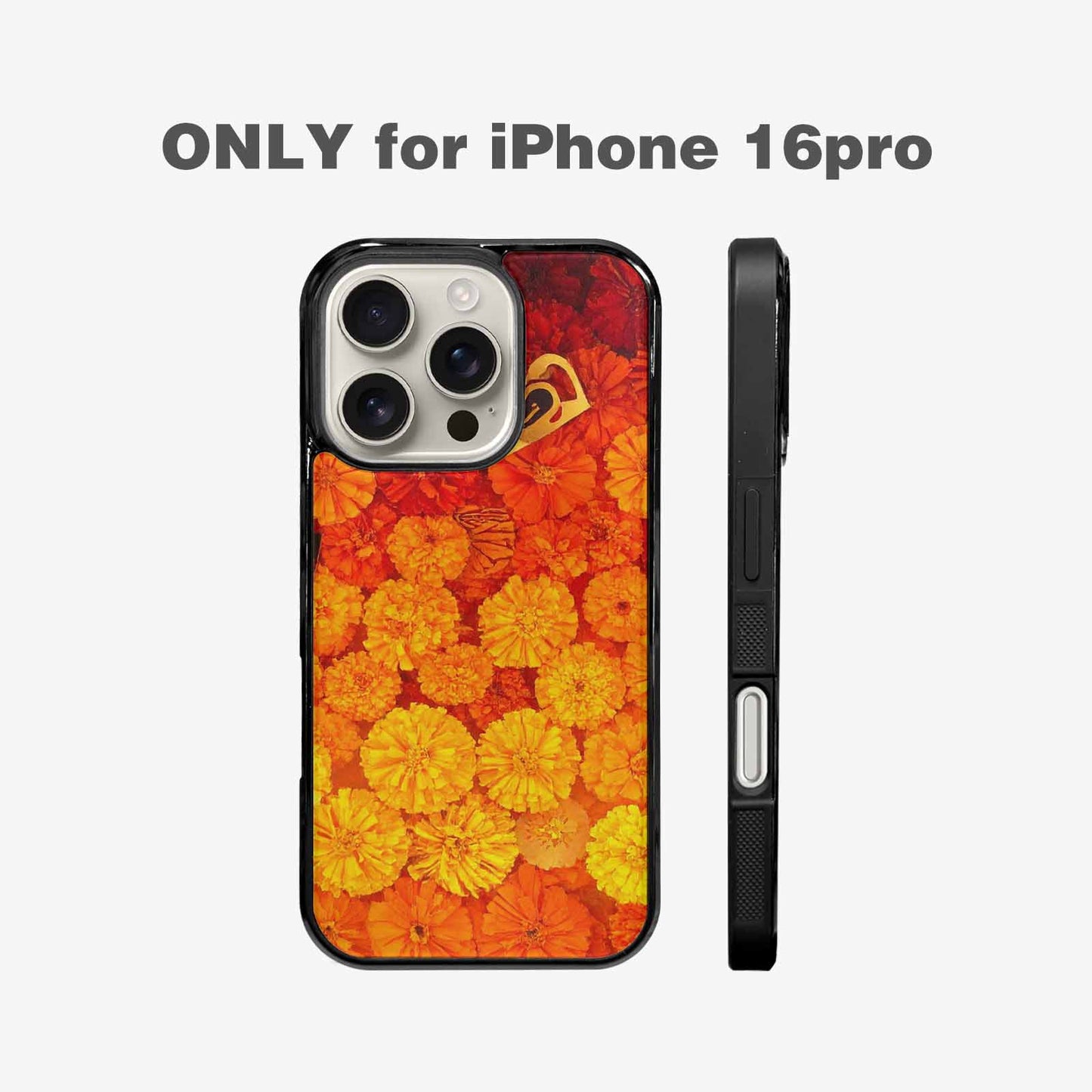 iPhone 16 Pro Case — Marigold Day Of The Dead Marigold, Original Design Phone Case