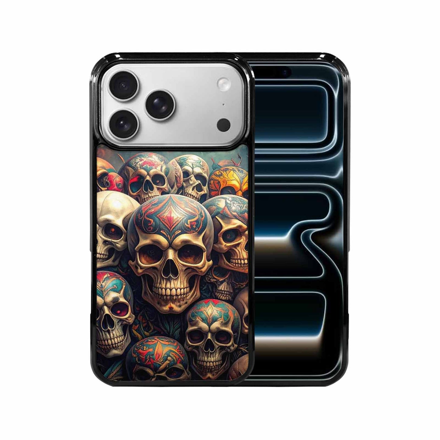 iPhone 17 Pro Max Case — Skull Dark Art Gothic Print Gothic, Custom Made Phone Cover