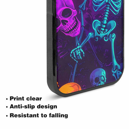 iPhone 15 Plus Case — Glowing Skeleton Pattern Hundreds Of Small, Custom Art Phone Cover