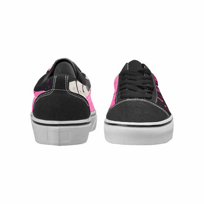 WOMEN'S Zebra Stripe Burst Lace-Up Canvas Dark Academia Custom Sneakers