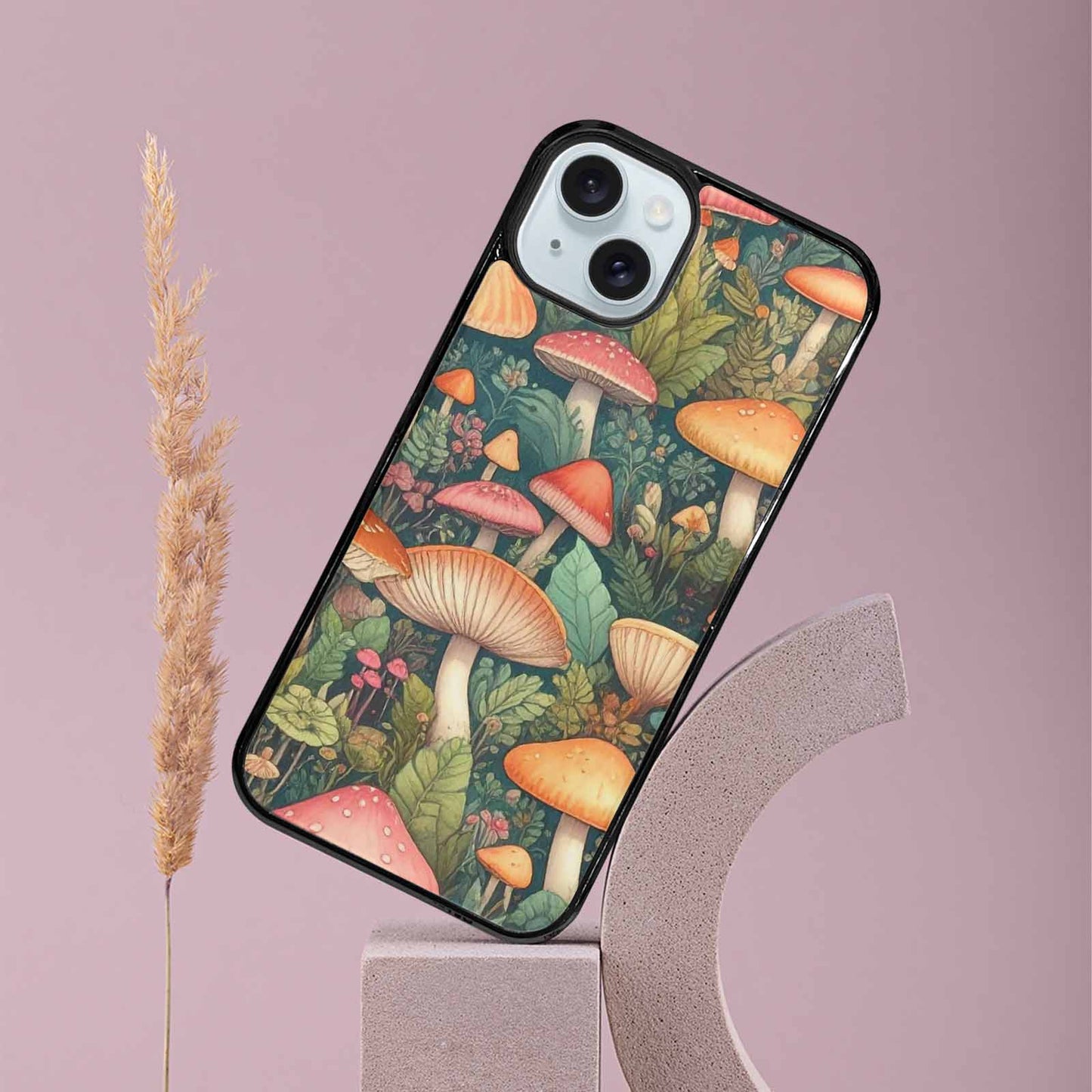 iPhone 15 Plus Case — Mushrooms Botanicalmushrooms P, Customized Protective Case
