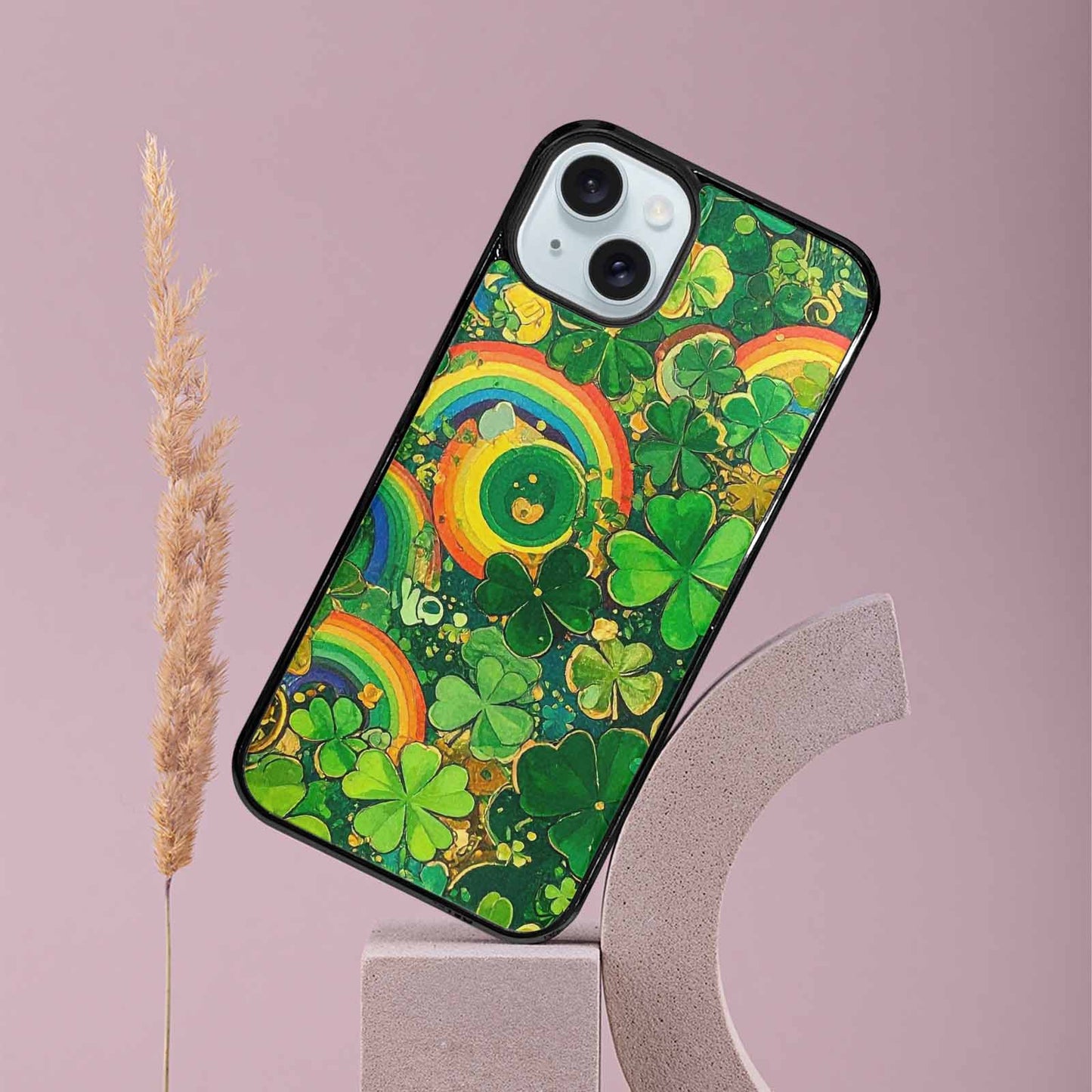 iPhone 15 Plus Case — St Patrick\'s Clover St Patrick\'s Clover, Custom Made Phone Cover