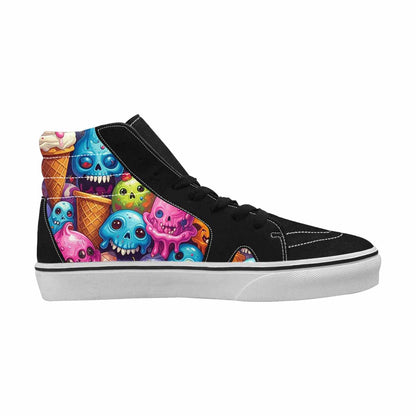 MEN'S Ice Cream Monsters  High Top Canvas Melting Art Sneakers