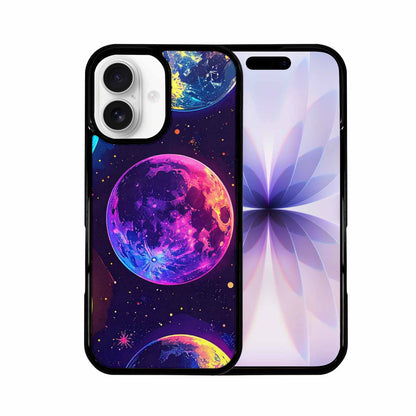 iPhone 17 Case — Neon Winter Moon Cartoon Cute, Custom Print Case Cover