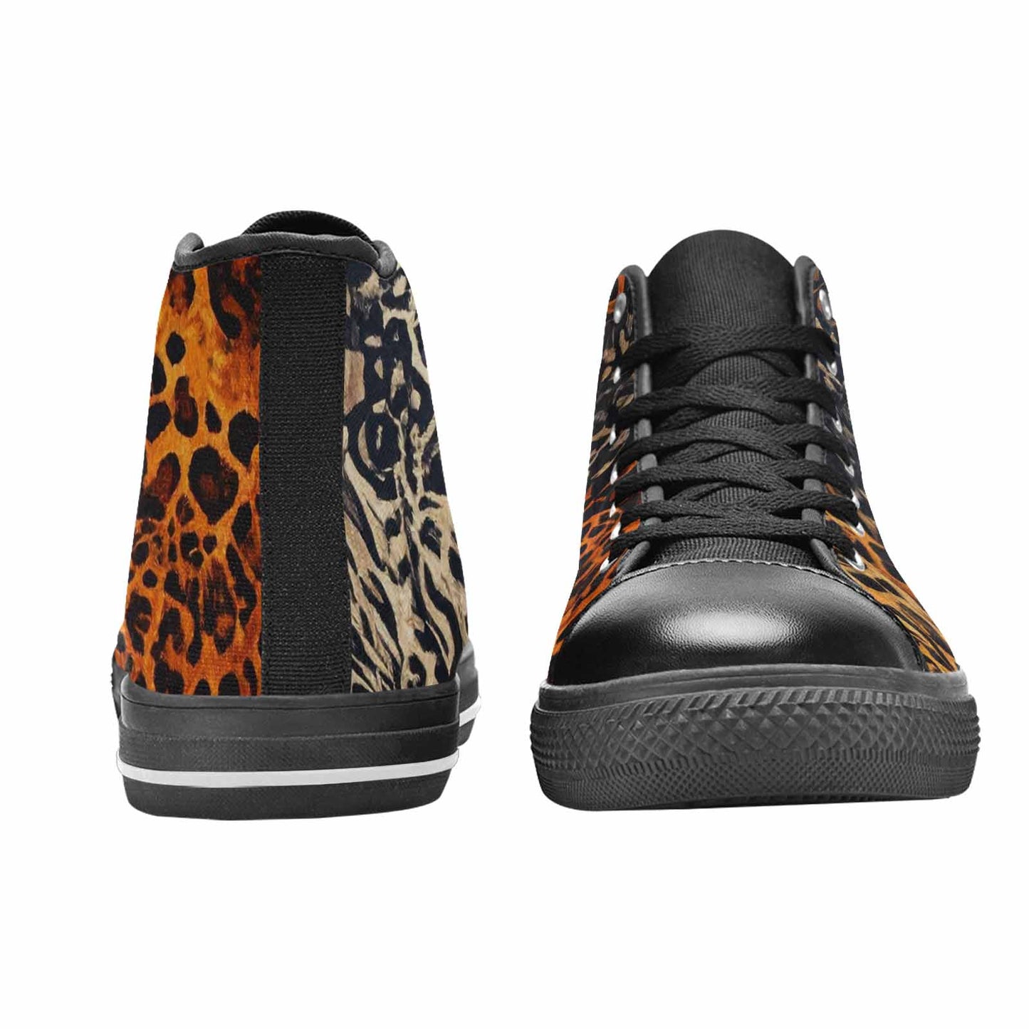 MEN'S Animal Print High Top Canvas Vibrant Chaos Shoes