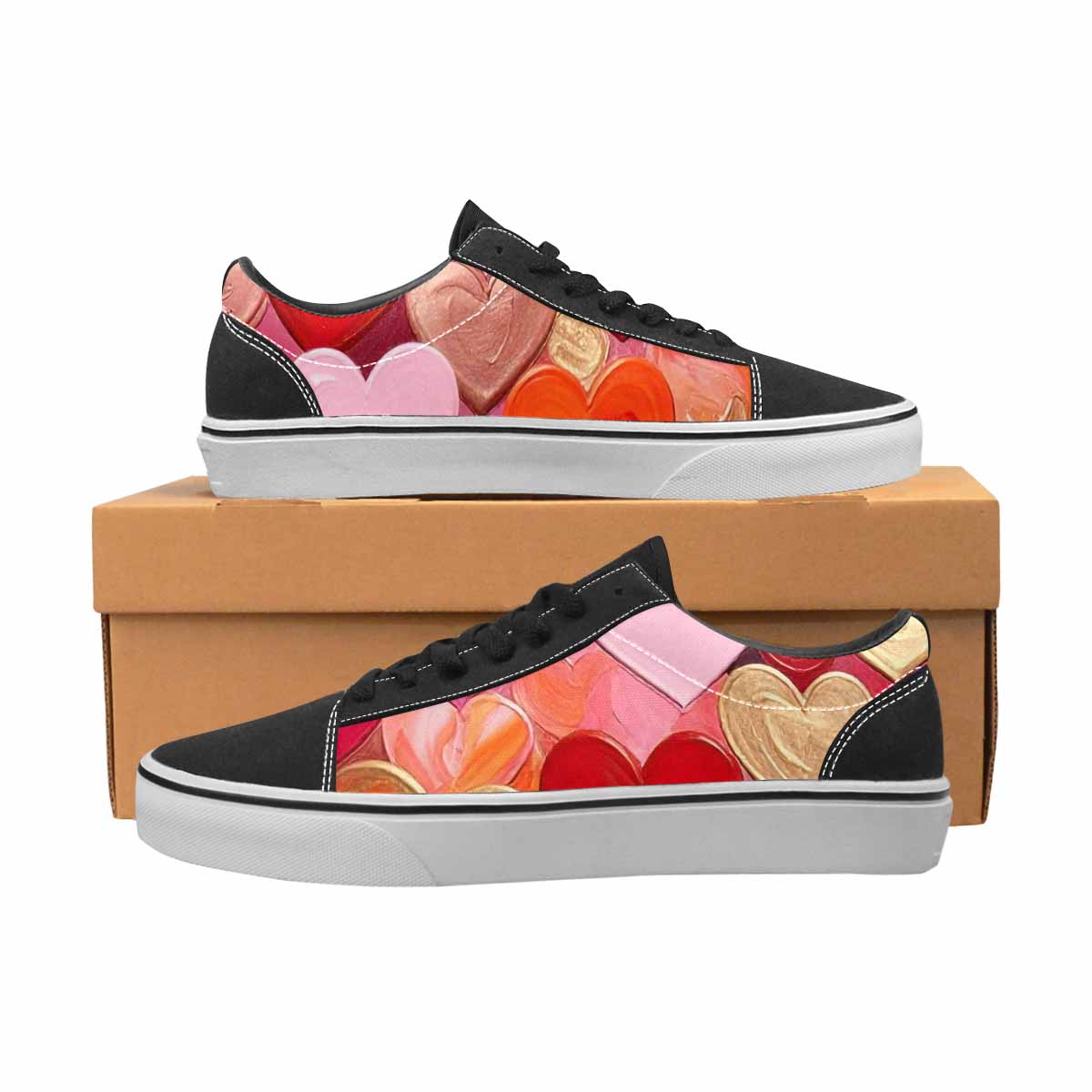 WOMEN'S No Words Or Canvas Lace-Up Vivid Custom Shoes