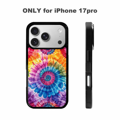 iPhone 17 Pro Case — Small Tie Dye Swirl Pattern Tie, Custom Printed Phone Case