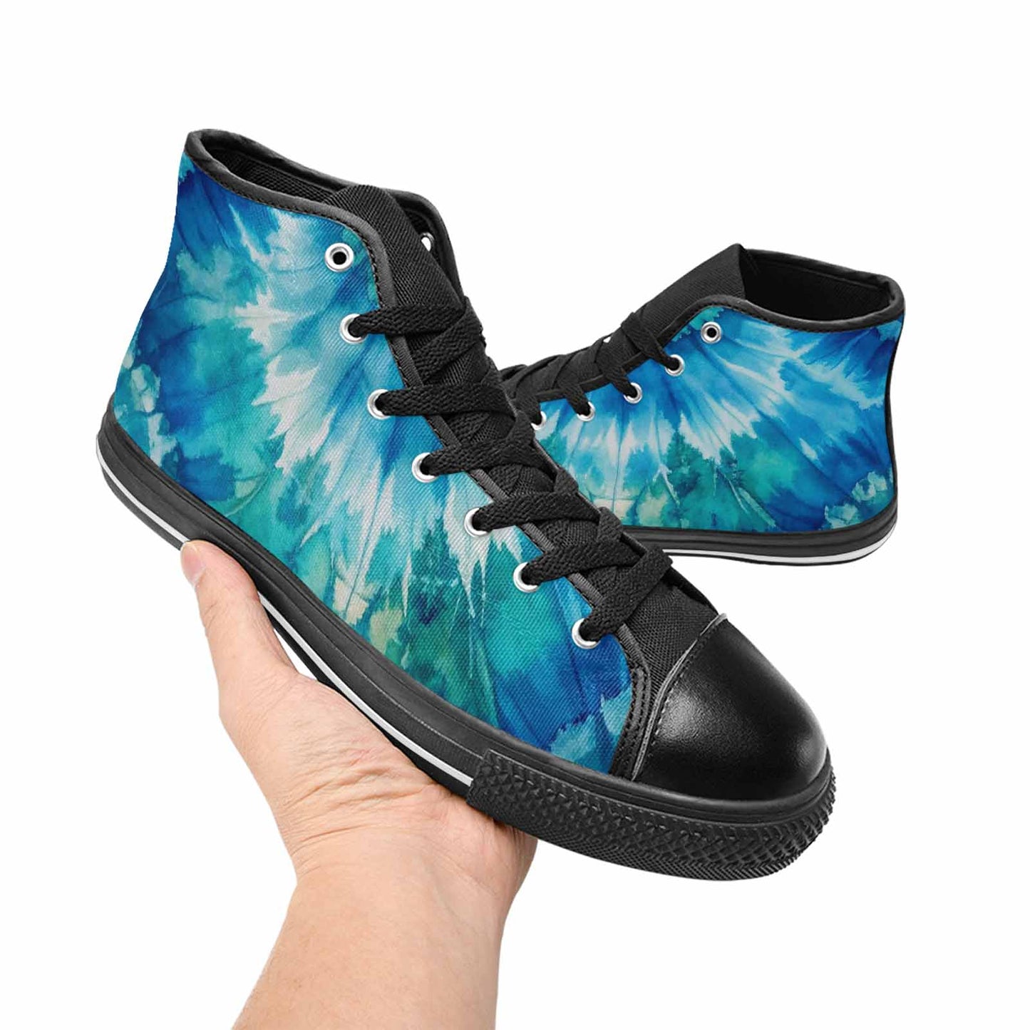 MEN'S Tie Dye - High Top Canvas Dark Academia Sneakers