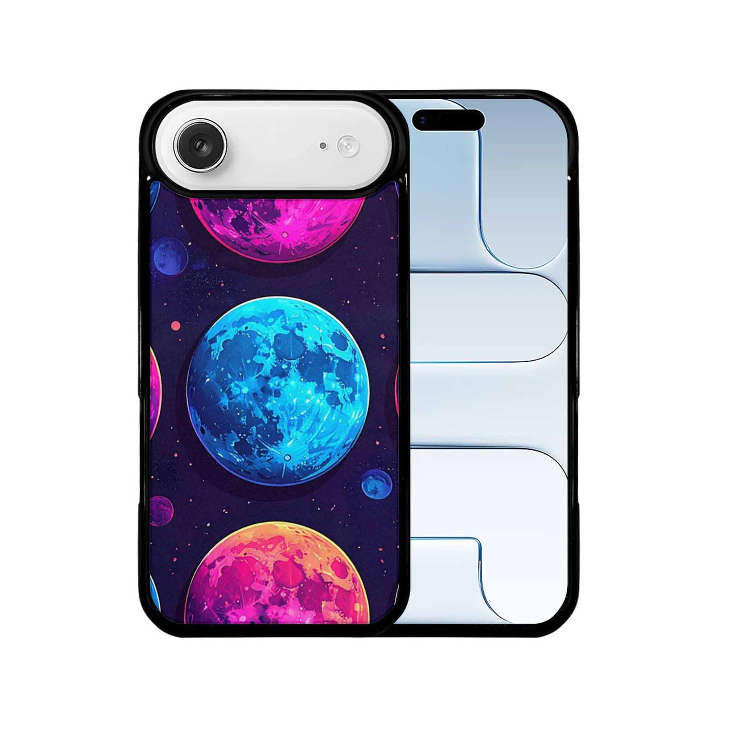 iPhone 17 Air Case — Neon Winter Moon Seamless Cartoon Cute, Custom Print Case Cover