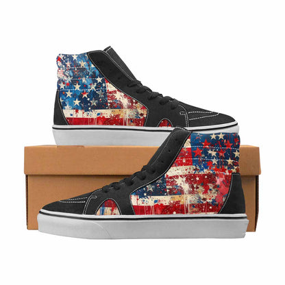 WOMEN'S Patriotic High Top Canvas Streetwear Vivid Custom Canvas Shoes