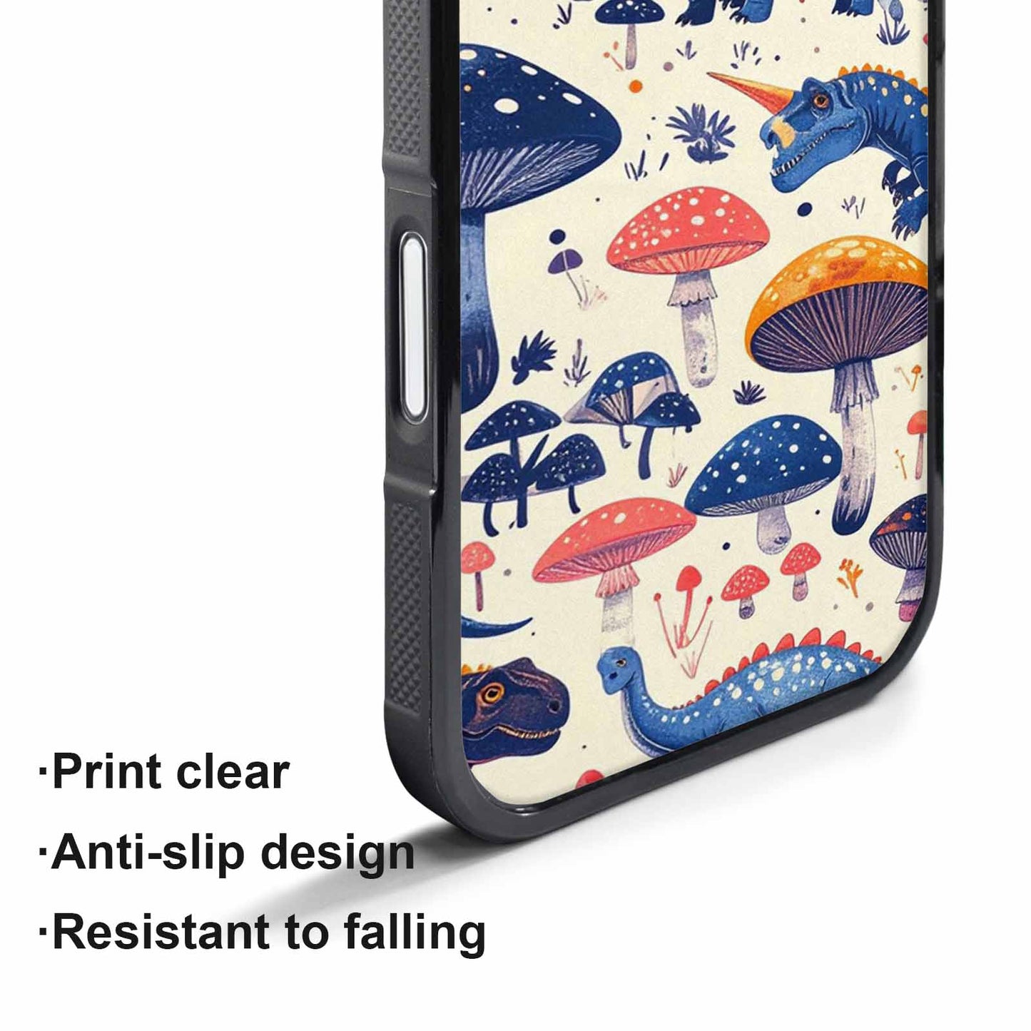 iPhone 17 Pro Case — Vintage Dinosaurs Mushroom Retro Vintage, Custom Phone Case