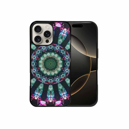 iPhone 16 Pro Max Case — Crystal Mandala Art Seamless Pattern Vibrant, Custom Made Phone Cover