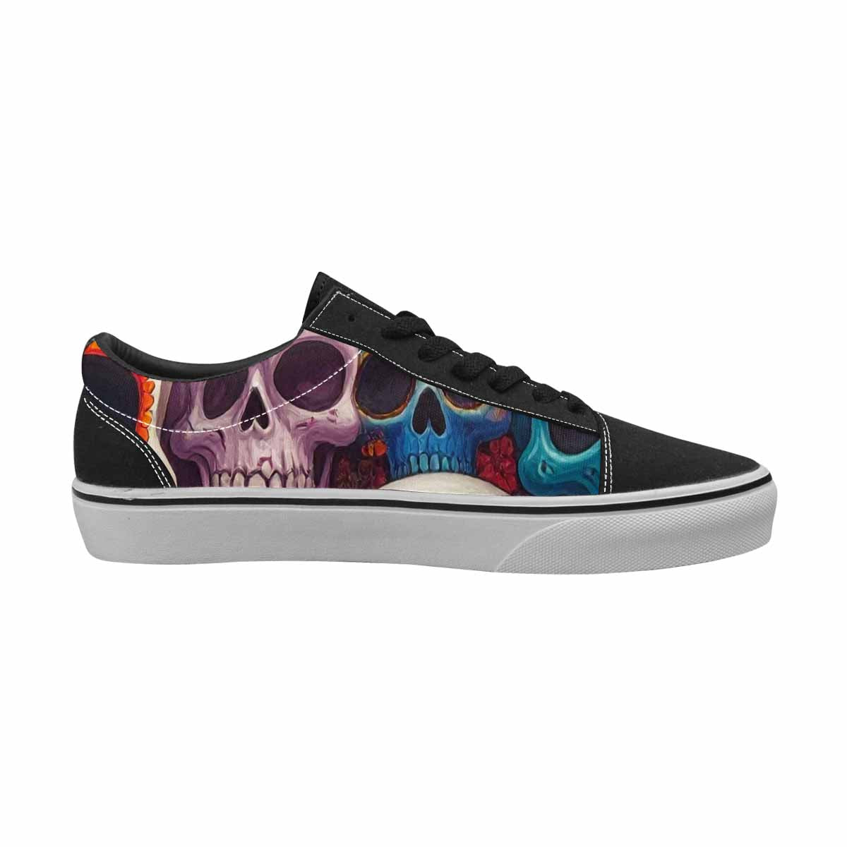 WOMEN'S Sugar Skulls Melting Sugar Lace-Up Canvas Aesthetic Custom Shoes