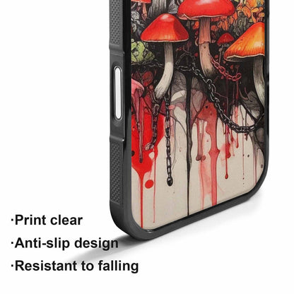 iPhone 17 Case — Black &amp; Red Ink Original Art, Customized Protective Case