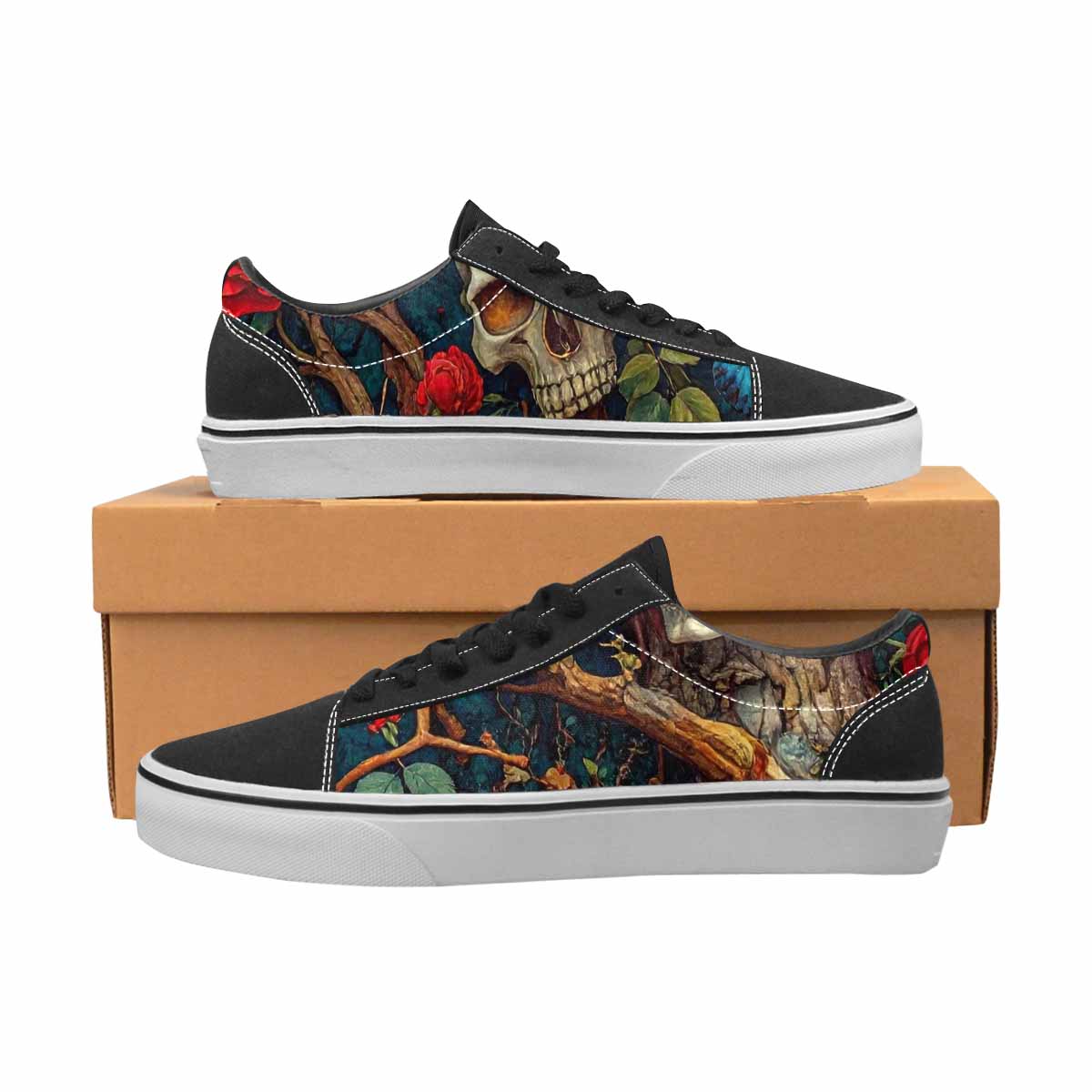 WOMEN'S More Overlapping Ontop Each Lace-Up Canvas Grunge Custom Shoes