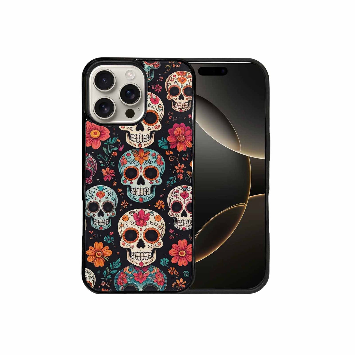 iPhone 16 Pro Max Case — Dia De Los Muertos Sugar Skull, Custom Print Case Cover