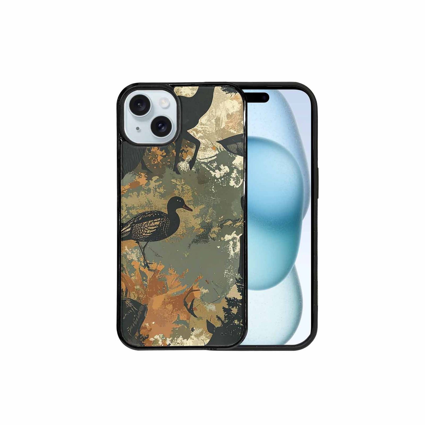 iPhone 15 Plus Case — Hunting Camouflage Pattern With Deer And, Personalized Phone Case