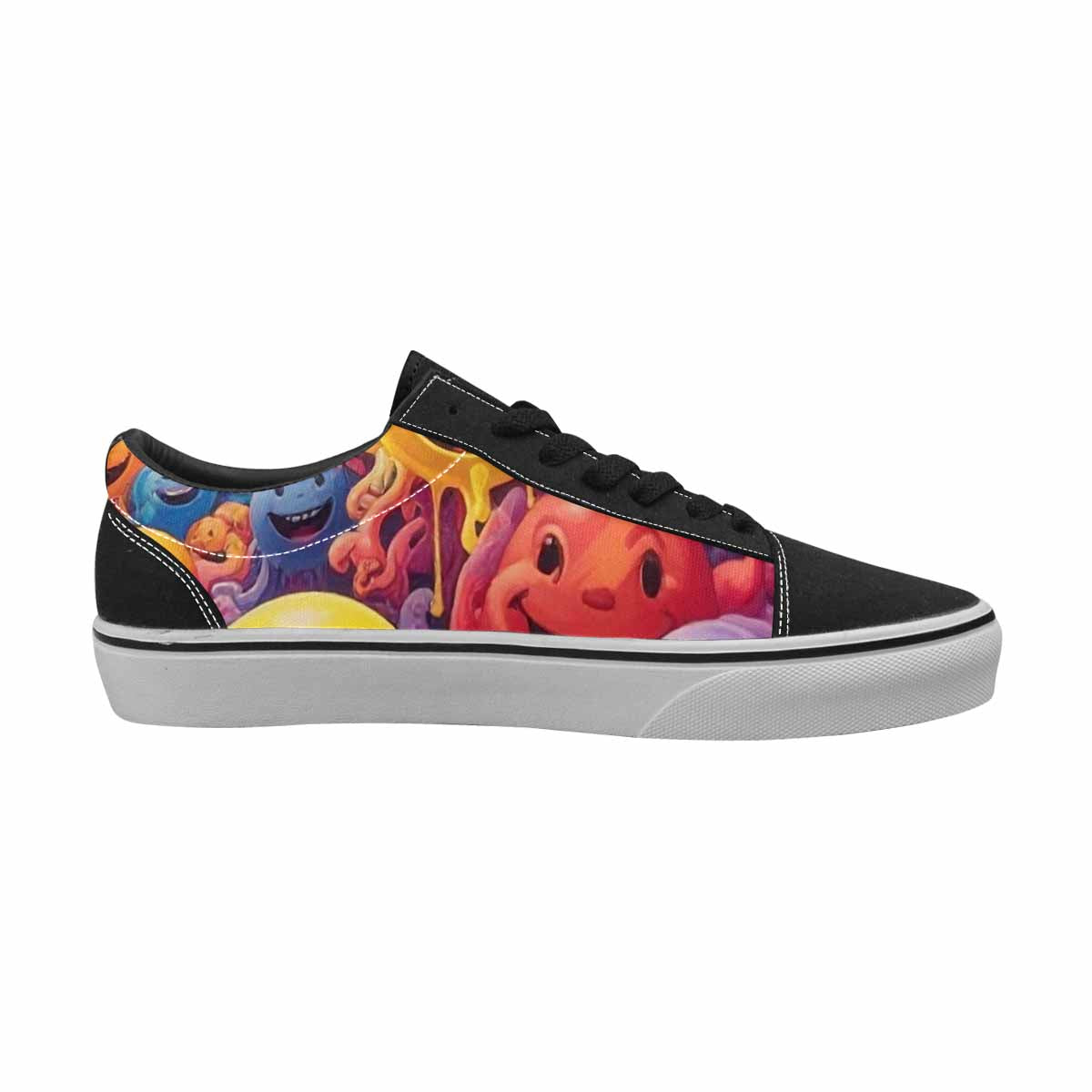 WOMEN'S Smiley Facessmiley Faces  Lace-Up Canvas Wallpaper Art Custom Sneakers