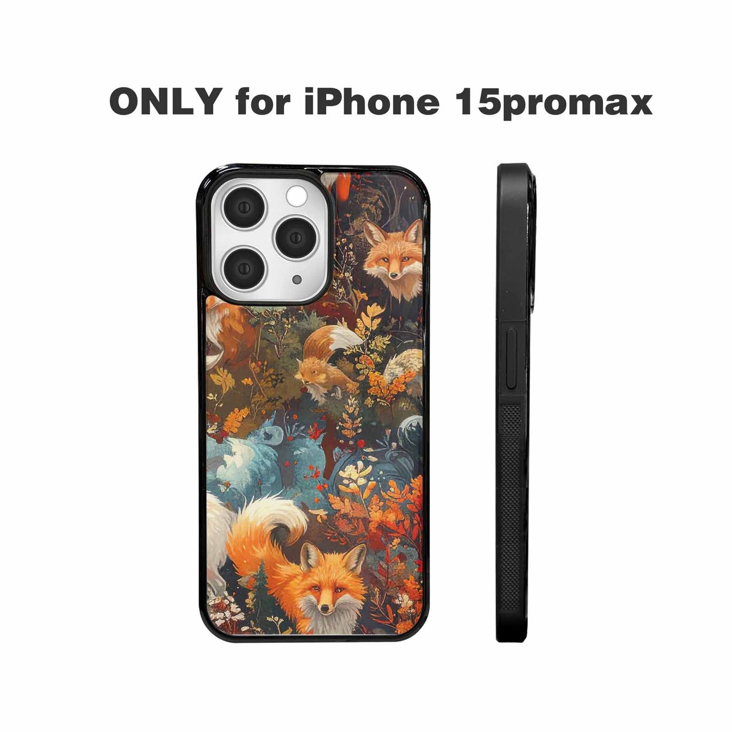iPhone 15 Pro Max Case — Fox Forest Fox Forest Pattern Hundreds, Unique Phone Case Design