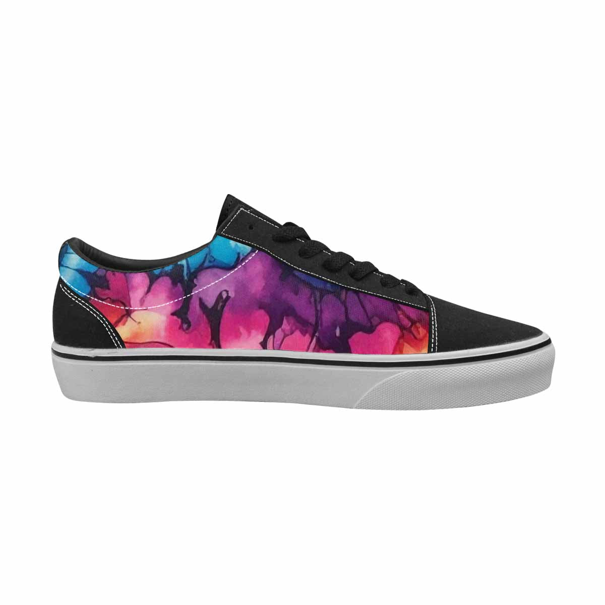 WOMEN'S Tie Lace-Up Canvas Vibrant Chaos Sneakers