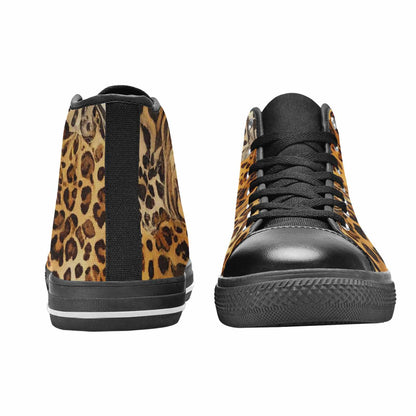 WOMEN'S Animal Print High Top Canvas Aesthetic Shoes