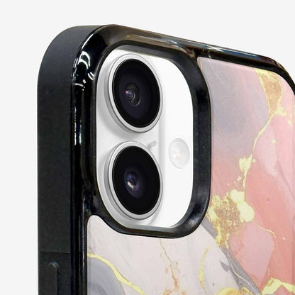 iPhone 16 Case — Marble Vein Marble Veins Pattern Hundreds, Custom Print Case Cover