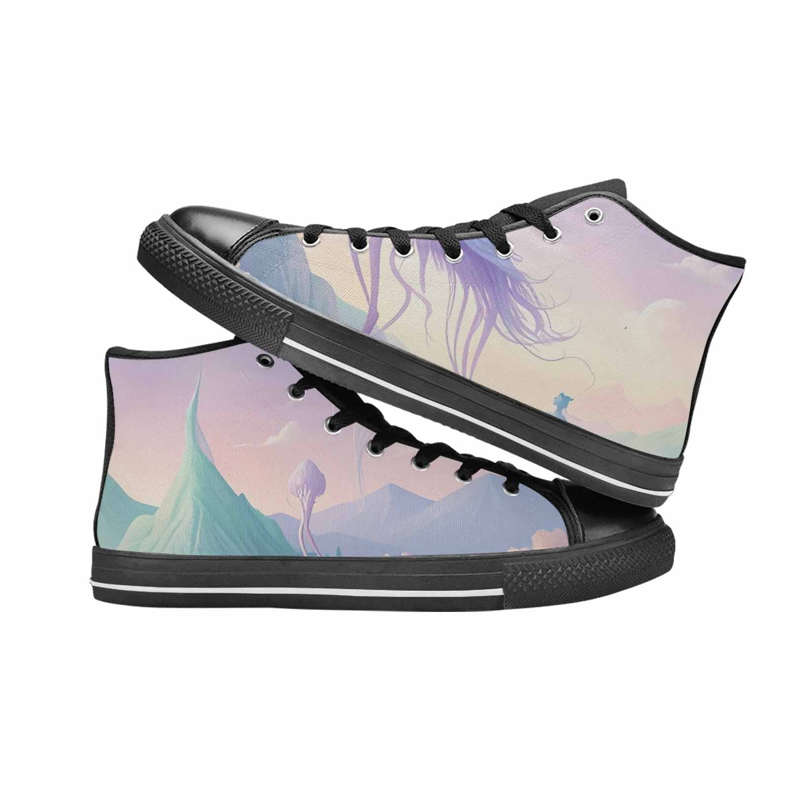 MEN'S Surrealist Dreamscape High Top Canvas Dreamcore Shoes