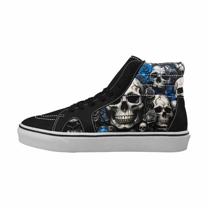 MEN'S Skull Roses High Top Canvas Grunge Shoes