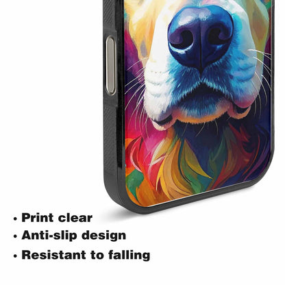 iPhone 15 Pro Max Case — Golden Retriever Watercolor Art Pattern, Unique Phone Case Design